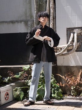 「muleboy（ミュールボーイ）のアイテム」を使った、KAIさん（メンズ・183cm）の春コーディネート