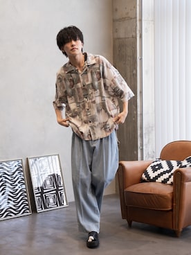 「アイテム（サンダル）」を使った、KAIさん（メンズ・183cm）の春コーディネート