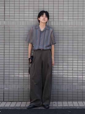 「アイテム（ローファー）」を使った、KAIさん（メンズ・183cm）の春コーディネート