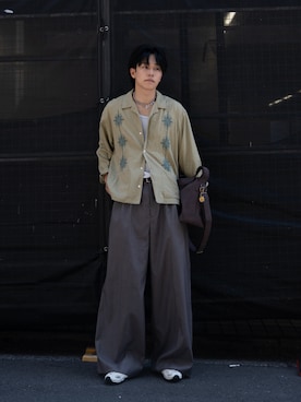 「CASPER JOHN（キャスパージョン）のアイテム」を使った、KAIさん（メンズ・183cm）の夏コーディネート