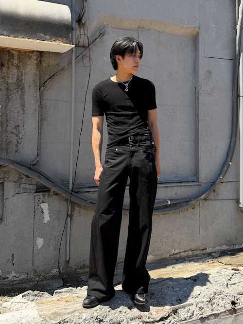 「Camphor wood（カンファーウッド）のSIDE SEEM BOOTS CUT RIGID JEANS / サイドシームブーツカットリジットデニム（デニムパンツ）」を使った、KAIさん（メンズ・183cm）の春コーディネート