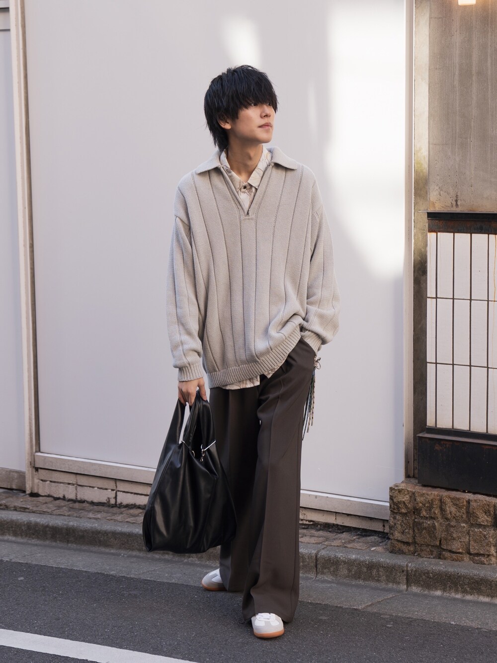 BALLOON CTN WIDE/RIB ZIP ポロシャツ Steven Alan（スティーブンアラン）の「＜Steven Alan＞ BALLOON