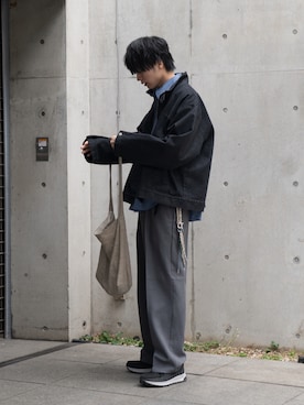 「CASPER JOHN（キャスパージョン）のアイテム（ブルゾン）」を使った、KAIさん（メンズ・183cm）の冬コーディネート