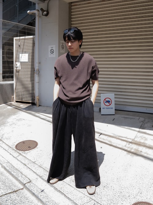 sunfade super wide baggy sweat pants / サンフェード加工スーパー