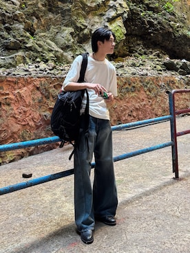「アイテム（バックパック/リュック）」を使った、KAIさん（メンズ・183cm）の秋コーディネート