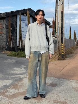 「アイテム（バッグ）」を使った、KAIさん（メンズ・183cm）の冬コーディネート