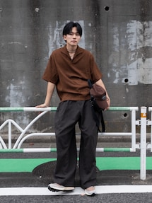 KAI｜LE CERCLE par rope'のポロシャツを使った夏参考コーディネート