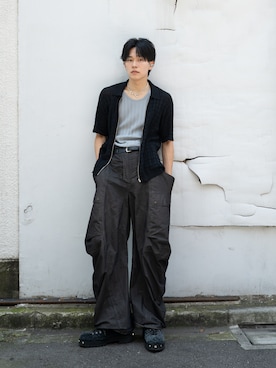 「OUAT（オーユーエーティー）のアイテム」を使った、KAIさん（メンズ・183cm）の夏コーディネート