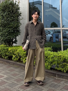 「アイテム（シューズ）」を使った、KAIさん（メンズ・183cm）の秋コーディネート