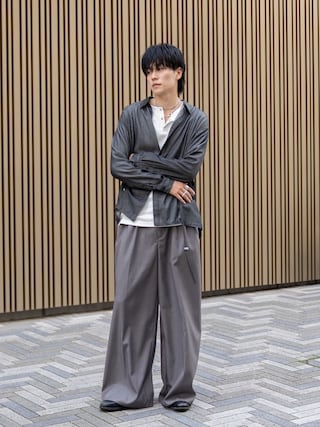 「CAMPHOR WOOD(カンファーウッド)の2PIECE PACK HENELY-NECK L/S TEE / 2ピースヘンリーネックサーマルティー(Tシャツ/カットソー)」を使った、KAIさん(メンズ・183cm)の秋コーディネート