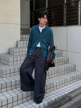 「TORY LEATHER（トリーレザー）のアイテム」を使った、KAIさん（メンズ・183cm）の春コーディネート