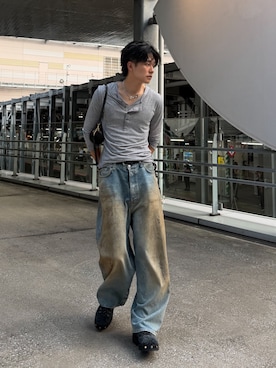 「COACH（コーチ）のアイテム」を使った、KAIさん（メンズ・183cm）の夏コーディネート