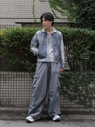 「PHILTHEORY(フィルセオリー)のTie-dye washer compact blouson / タイダイワッシャーコンパクトブルゾン(ブルゾン)」を使った、KAIさん(メンズ・183cm)の春コーディネート