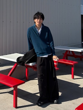 「SALOMON（サロモン）のアイテム」を使った、KAIさん（メンズ・183cm）の春コーディネート