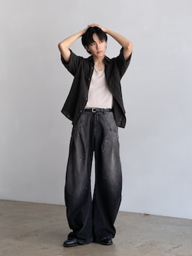 「アイテム（タンクトップ）」を使った、KAIさん（メンズ・183cm）の夏コーディネート