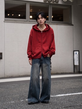 「パーカーコーデ」｜KAIさん（メンズ・183cm）の夏コーディネート