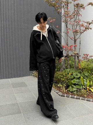 「Lui's（ルイス）のビーバーメルトンZIPブルゾン（ブルゾン）」を使った、KAIさん（メンズ・183cm）の秋コーディネート