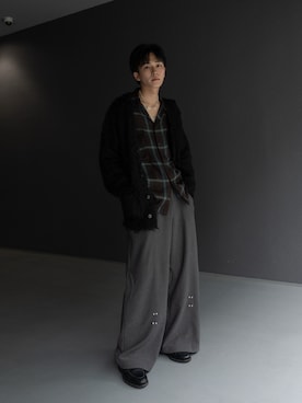 「アイテム（カーディガン/ボレロ）」を使った、KAIさん（メンズ・183cm）の秋コーディネート