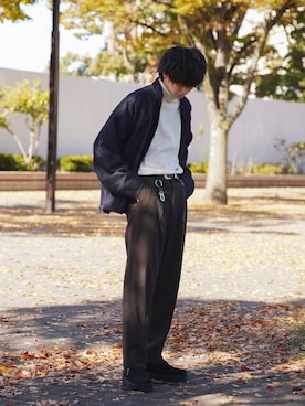 「CASPER JOHN（キャスパージョン）のアイテム（その他シューズ）」を使った、KAIさん（メンズ・183cm）の冬コーディネート