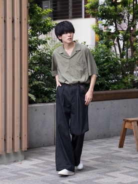 「CASPER JOHN（キャスパージョン）のアイテム（パンツ）」を使った、KAIさん（メンズ・183cm）の夏コーディネート