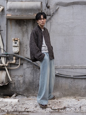 「アイテム（MA-1）」を使った、KAIさん（メンズ・183cm）の秋コーディネート