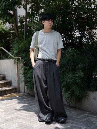 「Millo Archive（ミロ アーカイブ）のチャプター17 Tシャツ [ホワイト]（Tシャツ/カットソー）」を使った、KAIさん（メンズ・183cm）の夏コーディネート