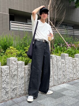 「FREAK'S STORE（フリークスストア）のアイテム（ベルト）」を使った、KAIさん（メンズ・183cm）の夏コーディネート