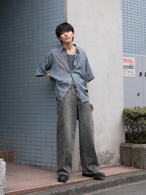 WYM LIDNM ジーンズ VINTAGE WASHED CURVED DENIM メンズ