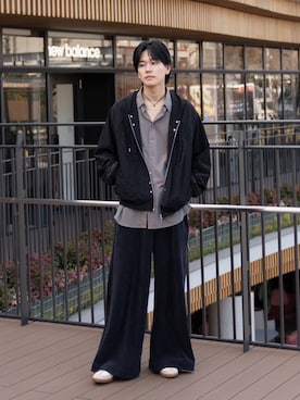 「アイテム（トップス）」を使った、KAIさん（メンズ・183cm）の冬コーディネート