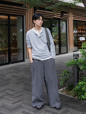 「KEEN（キーン）のUNEEK / ユニーク / メンズ スニーカーサンダル（サンダル、ブラック系）」を使った、KAIさん（メンズ・183cm）の夏コーディネート