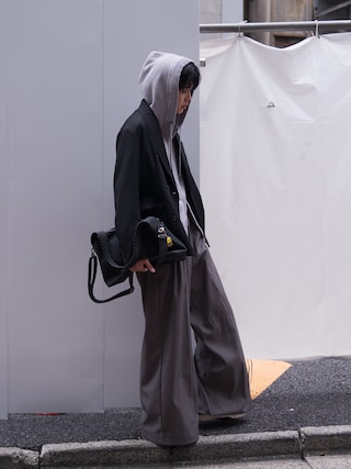 「CASPER JOHN(キャスパージョン)のBio wash knit parka/バイオウォッシュニットパーカー(パーカー)」を使った、KAIさん(メンズ・183cm)の夏コーディネート