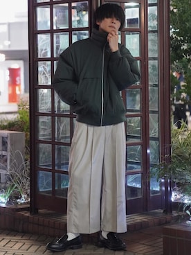 「STYLEMIXER（スタイルミキサー）のアイテム（ブルゾン）」を使った、KAIさん（メンズ・183cm）の冬コーディネート