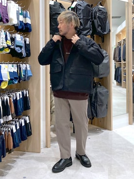 「アイテム（その他シューズ）」を使った、大平さん（メンズ・170cm）の秋コーディネート