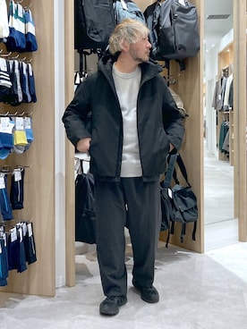 「GLOBAL WORK（グローバルワーク）のアイテム（ブルゾン）」を使った、大平さん（メンズ・170cm）の秋コーディネート