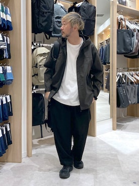 「GLOBAL WORK（グローバルワーク）のアイテム（バックパック/リュック）」を使った、大平さん（メンズ・170cm）の秋コーディネート