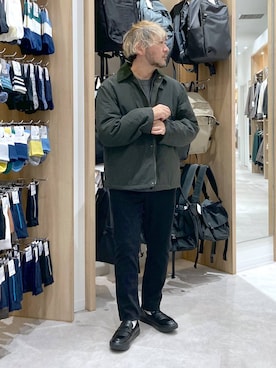 「GLOBAL WORK（グローバルワーク）のアイテム（ブルゾン）」を使った、大平さん（メンズ・170cm）の秋コーディネート