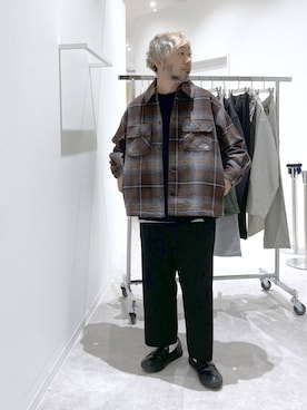 「GLOBAL WORK（グローバルワーク）のアイテム」を使った、大平さん（メンズ・170cm）の秋コーディネート