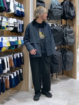 「アイテム（ミリタリージャケット）」を使った、大平さん（メンズ・170cm）の秋コーディネート