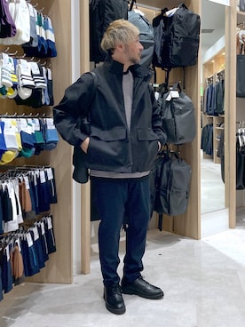 「アイテム（ブルゾン）」を使った、大平さん（メンズ・170cm）の秋コーディネート