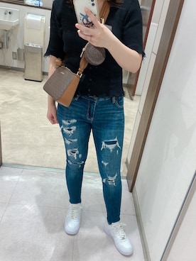 「American Eagle（アメリカンイーグル）のアイテム」を使った、kahoさん（レディース・153cm）の夏コーディネート