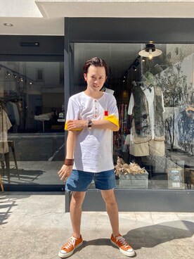 「ＣＡＭＥＬ（キャメル）のアイテム」を使った、いたちさん（メンズ・175cm）の秋コーディネート