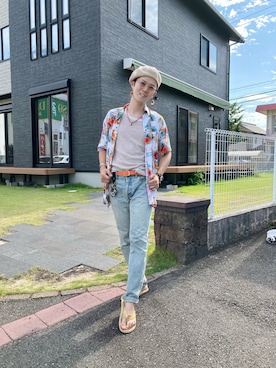 「Hollister（ホリスター）のアイテム（デニムパンツ）」を使った、いたちさん（メンズ・175cm）の秋コーディネート
