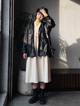 「select MOCA（セレクトモカ）のアイテム（その他アウター）」を使った、SARA🇹🇼from TAIWAN!さん（レディース・168cm）の秋コーディネート