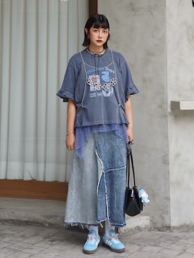 「アイテム（ショルダーバッグ）」を使った、SARA🇹🇼from TAIWAN!さん（レディース・168cm）の夏コーディネート