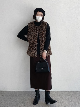 「SMELLY（スメリー）のアイテム（ハンチング/ベレー帽）」を使った、SARA🇹🇼from TAIWAN!さん（レディース・168cm）の秋コーディネート