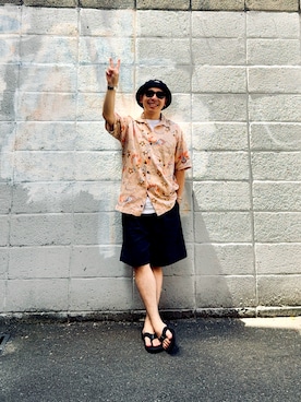 「STUSSY（ステューシー）のアイテム」を使った、たつやさん（メンズ・155cm）の夏コーディネート