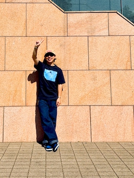 「アイテム（パンツ）」を使った、たつやさん（メンズ・155cm）の秋コーディネート