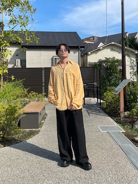 「長袖シャツ」｜しろさん（メンズ・173cm・20代）の夏コーディネート