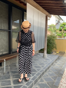 「アイテム（ワンピース/ドレス）」を使った、mizu&sonさん（レディース・162cm・50代）の夏コーディネート