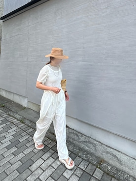 「ハット」｜nanさん（レディース・155cm）の夏コーディネート